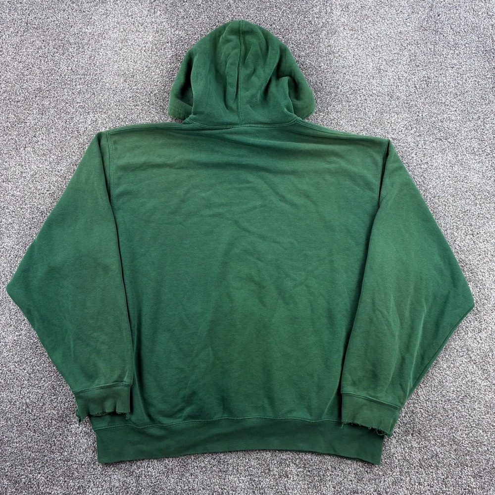 Vintage Nike Michigan State Hoodie Mens XL Green Center Swoosh Pullover MSU - Picture 4 of 5